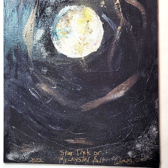 Wendy Gell Artwork Painting Star Trek or My Crystal Ball. - Picture 1 of 2